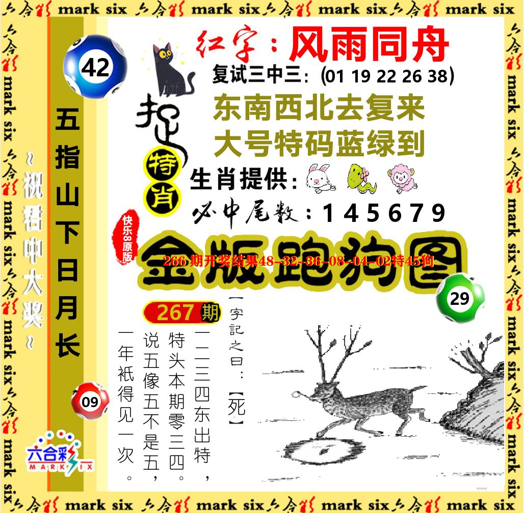 金版跑狗图 第267期