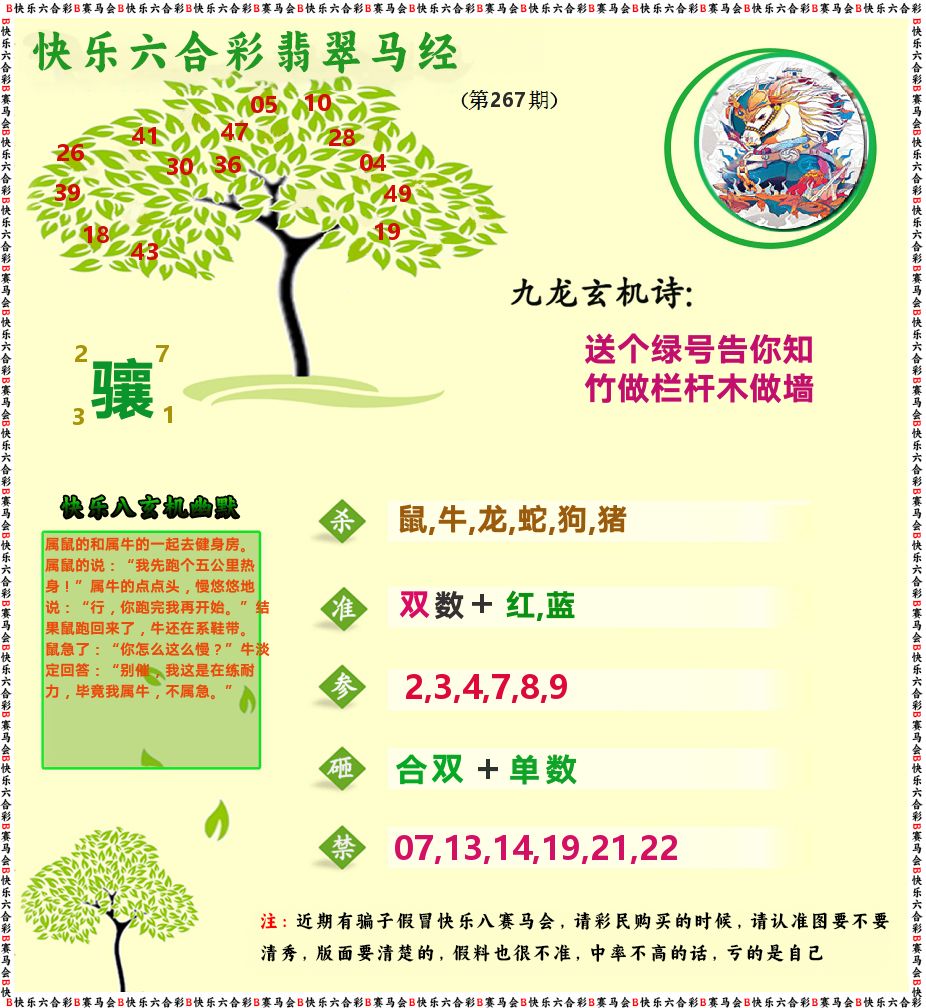 翡翠马经 第267期