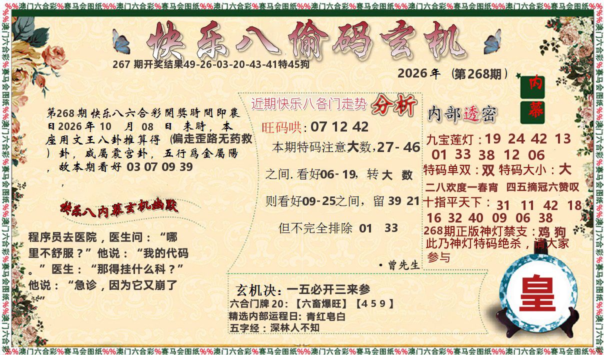 偷码玄机 第267期