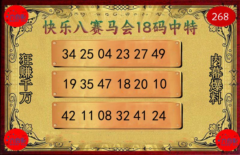 赛马会18码 第267期