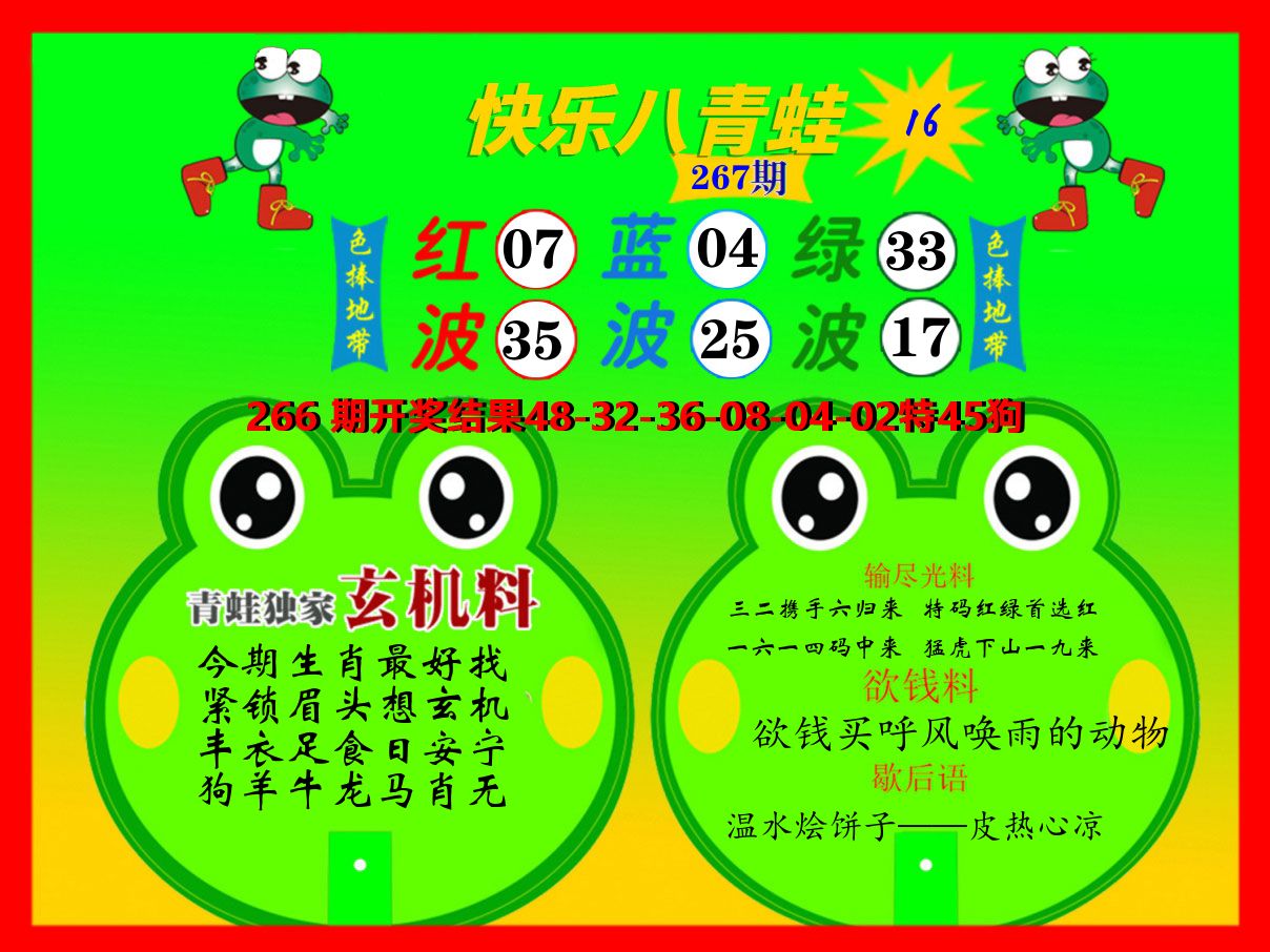 青蛙系列16 第267期