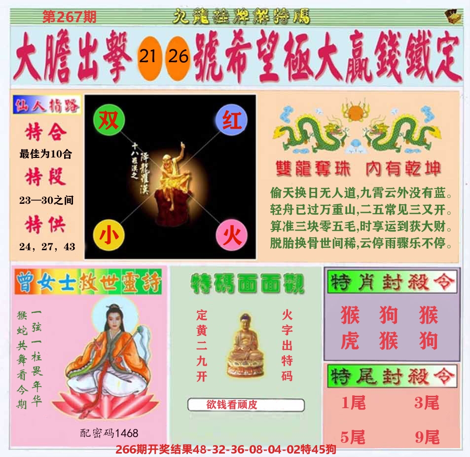 挂牌解特码B 第267期
