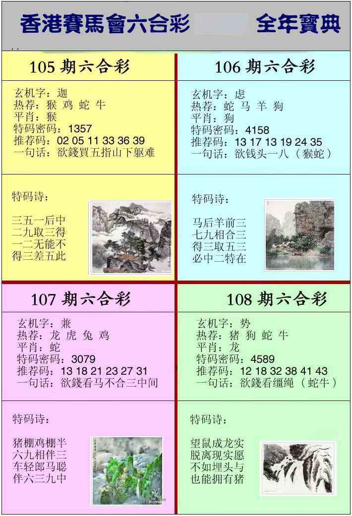 香港挂牌宝典 第108期