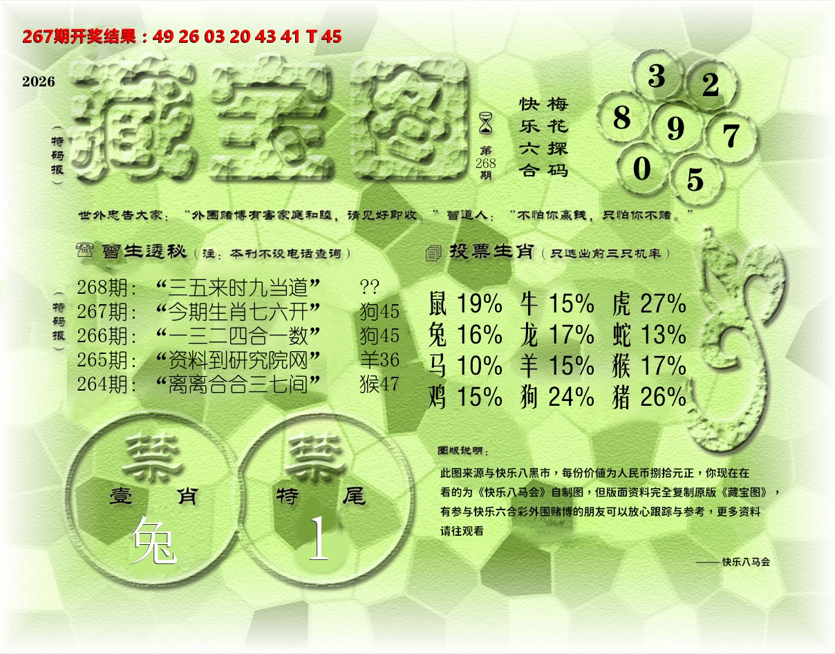 老《藏宝图》 第267期