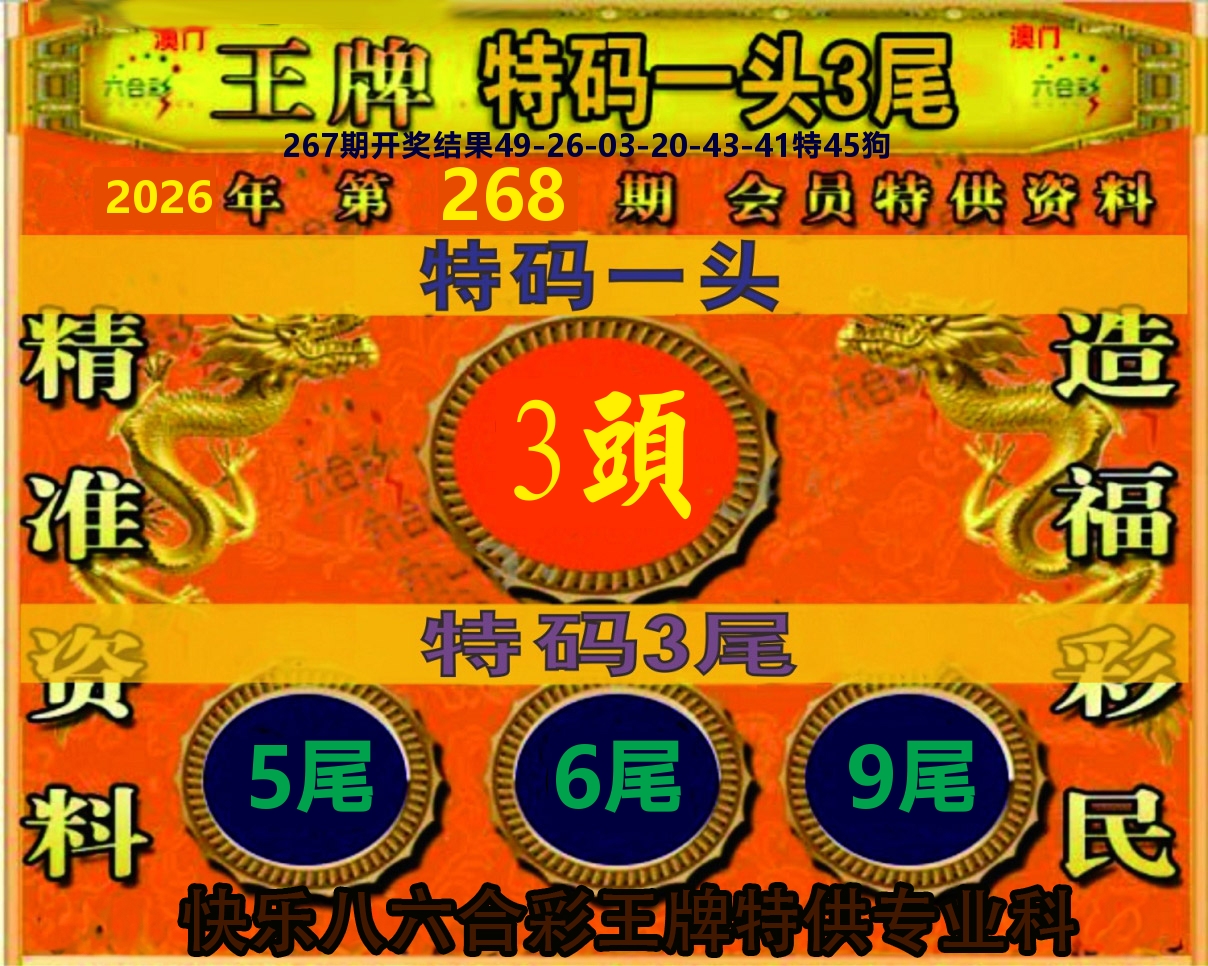 王牌特码 第267期