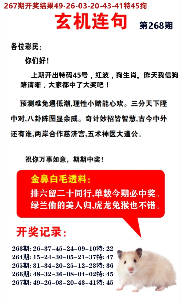 玄机连句 第267期