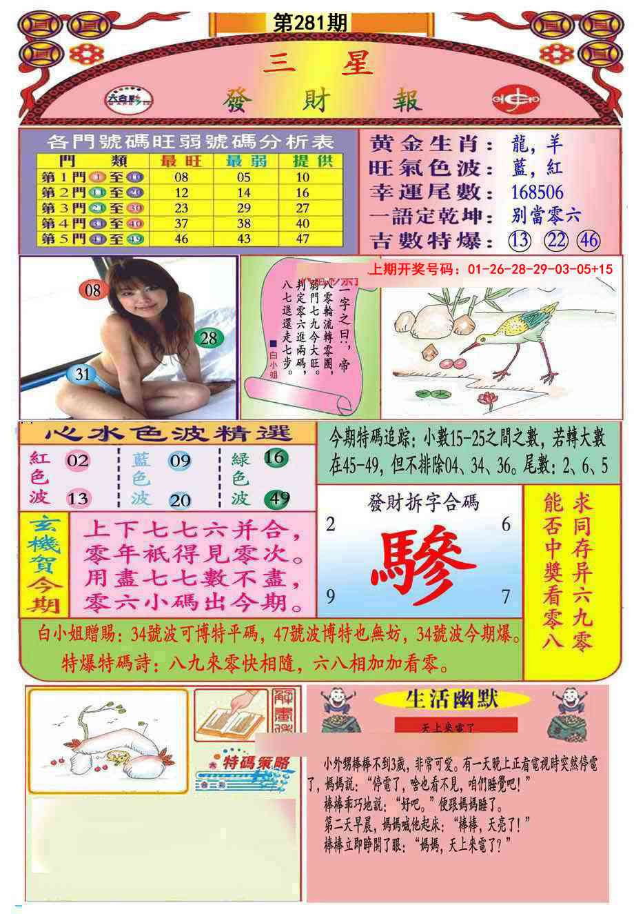 三星发财报(推荐) 第281期