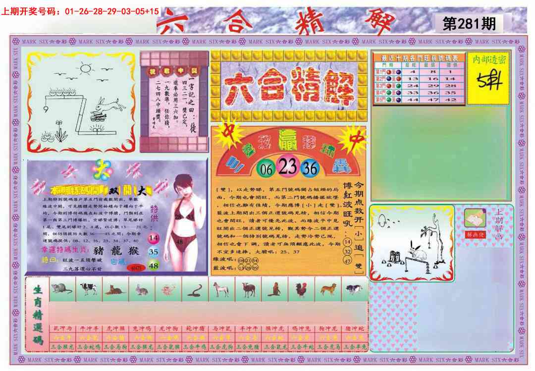 六合精解A 第281期