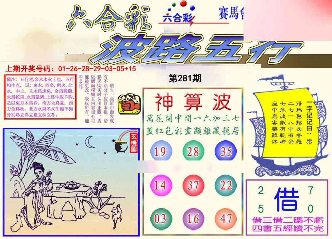 波路五行 第281期
