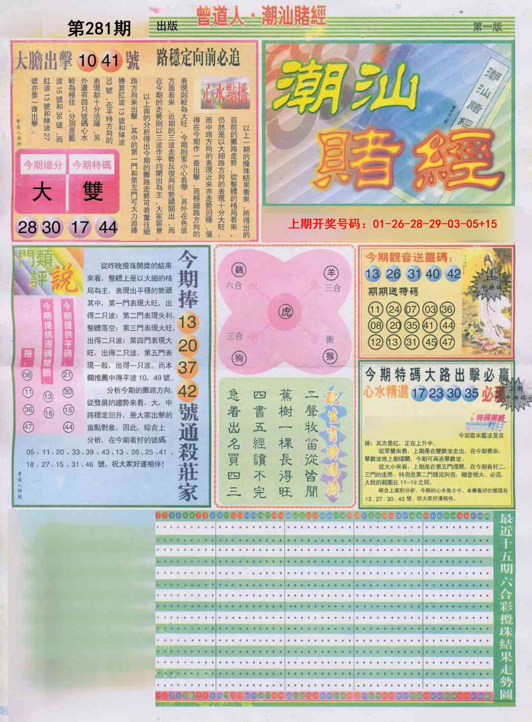 潮汕赌经A 第281期