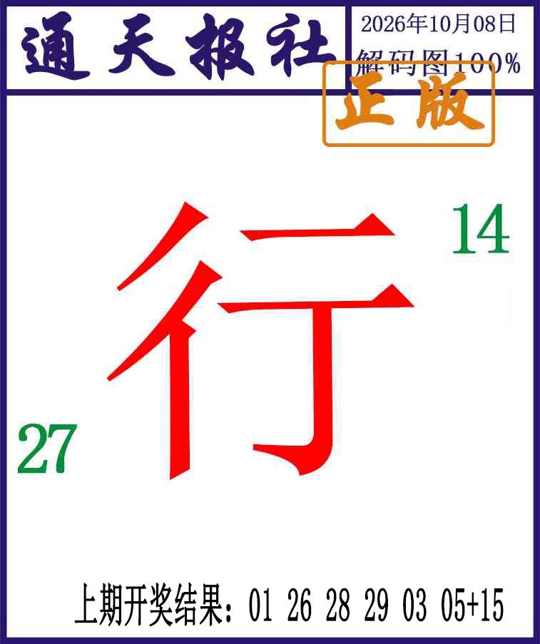 通天报解码图 第281期