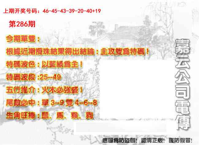 嘉云公司电传 第281期