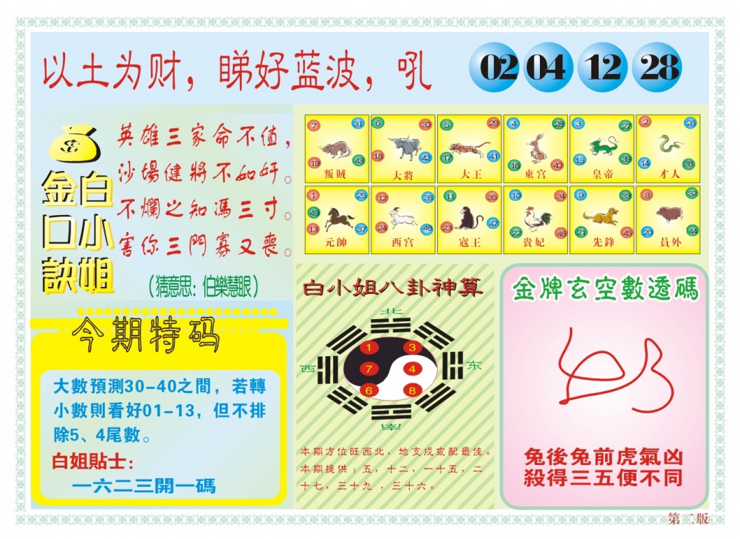 白小姐内幕B 第281期