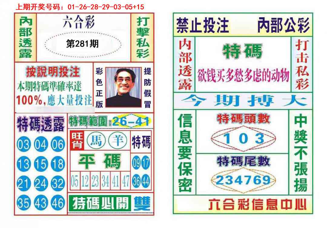 内部会员专用 第281期