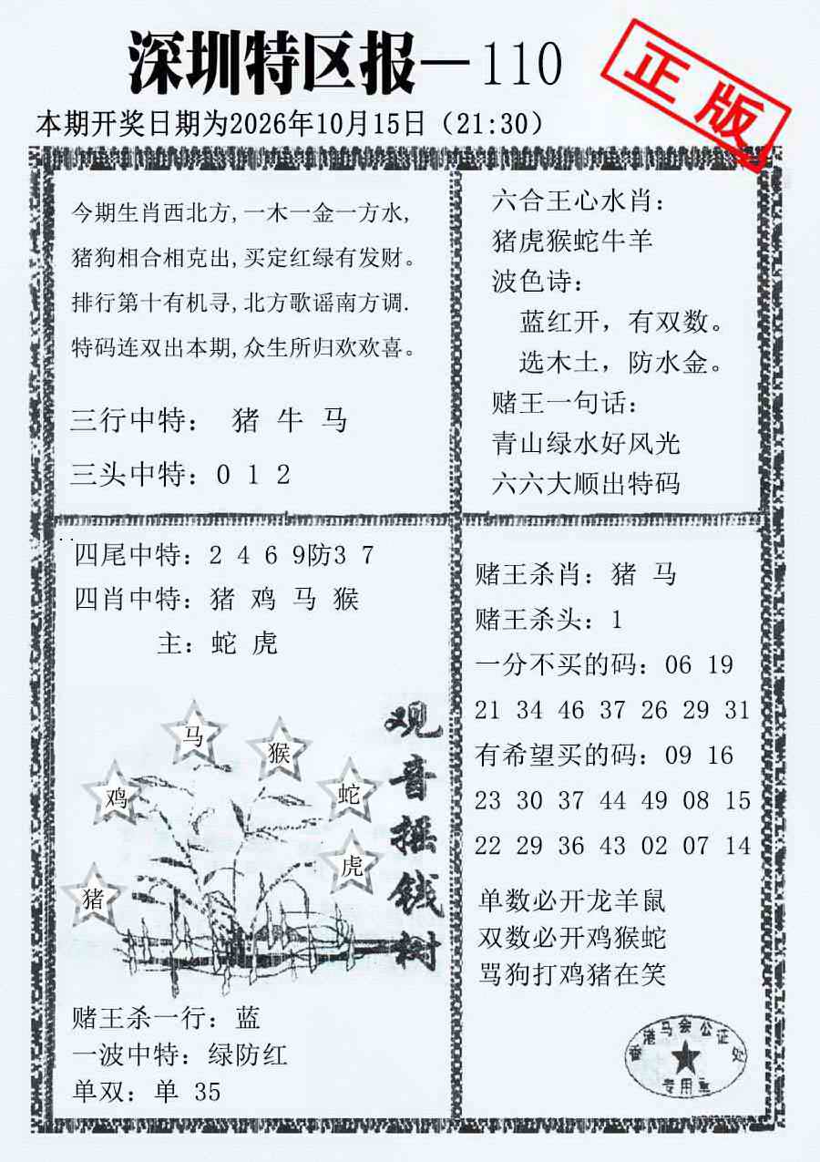 深圳特区报A 第110期