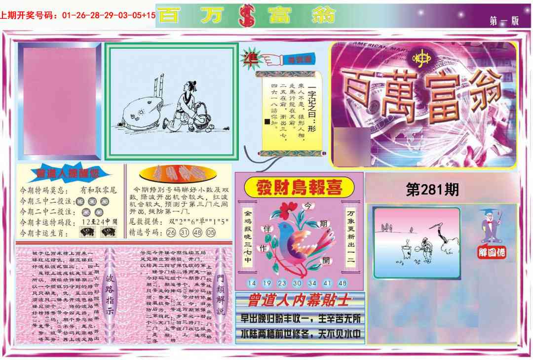 百万富翁A 第281期