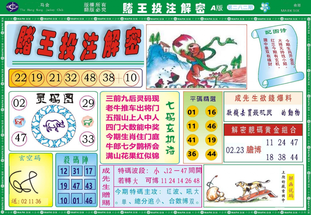 赌王投注解密 第281期