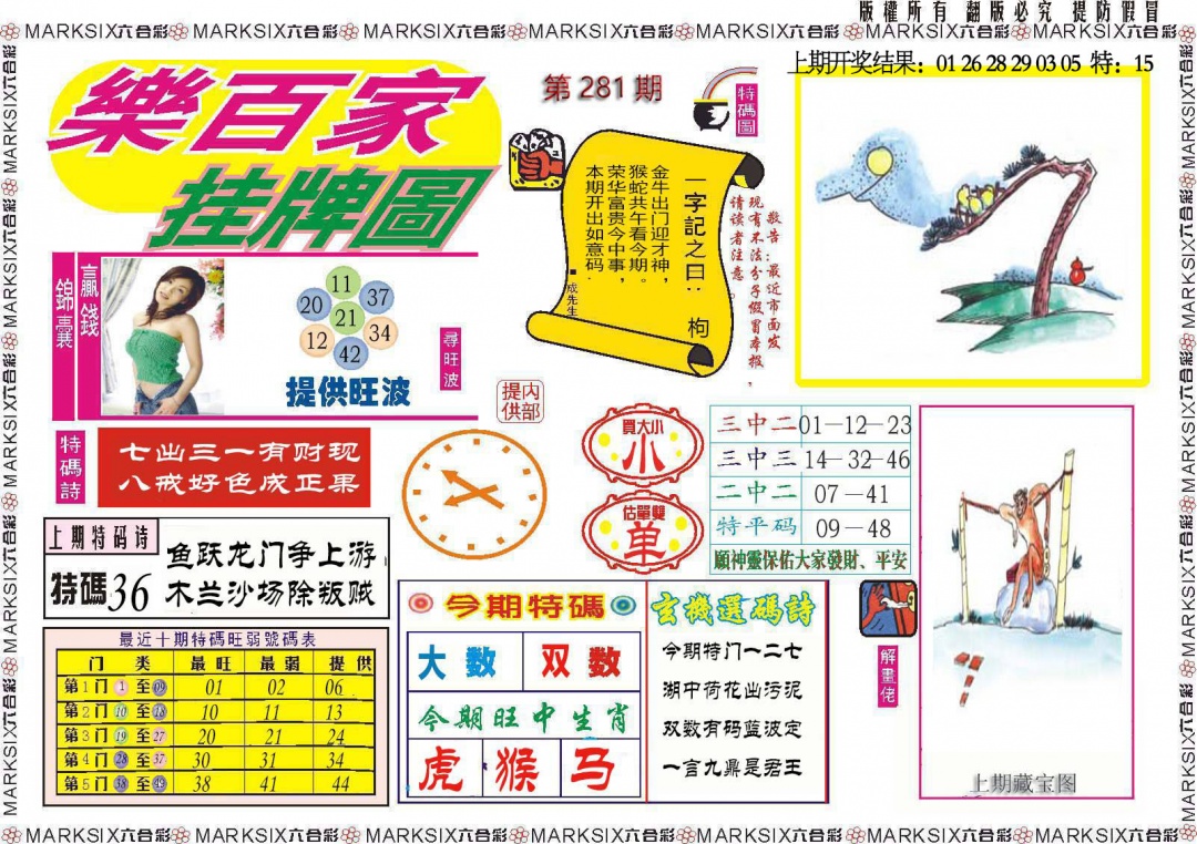 乐百家挂牌图 第281期
