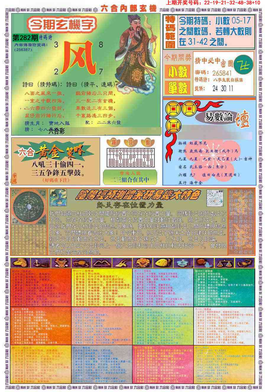 (新版)内部玄机B 第281期
