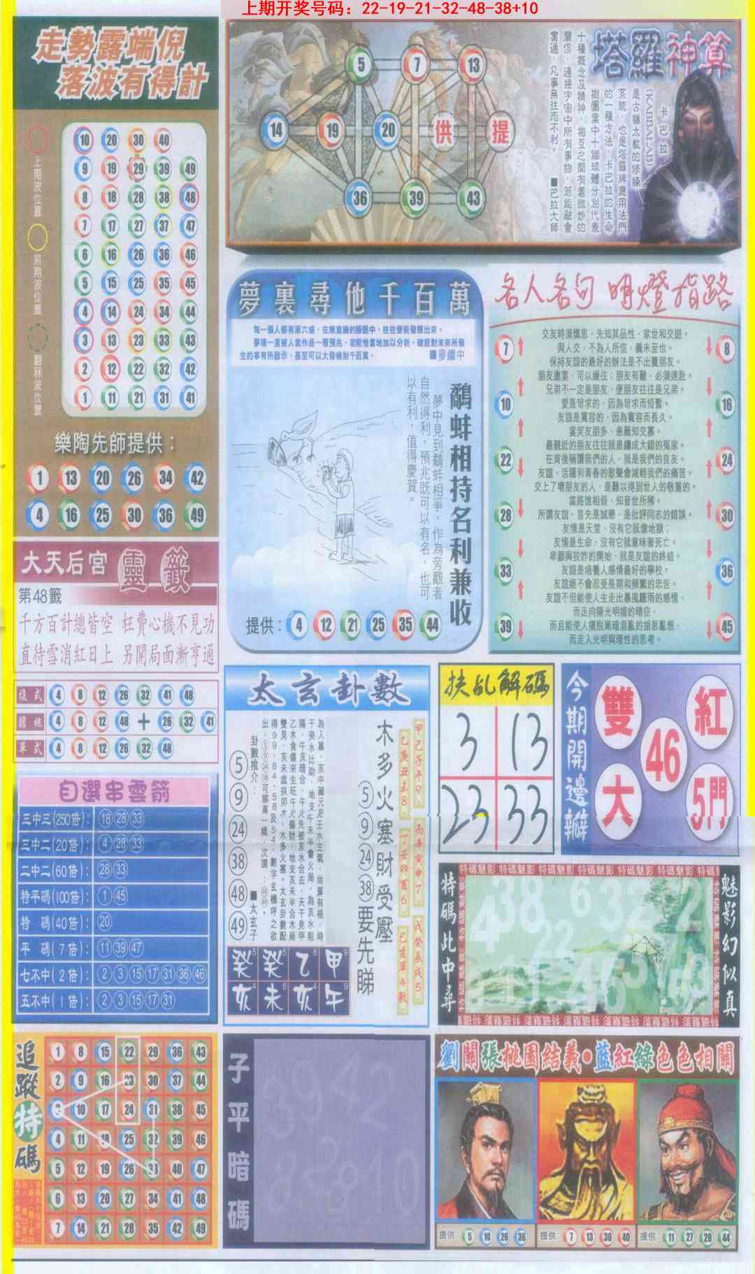 新报跑狗-2(背面) 第281期