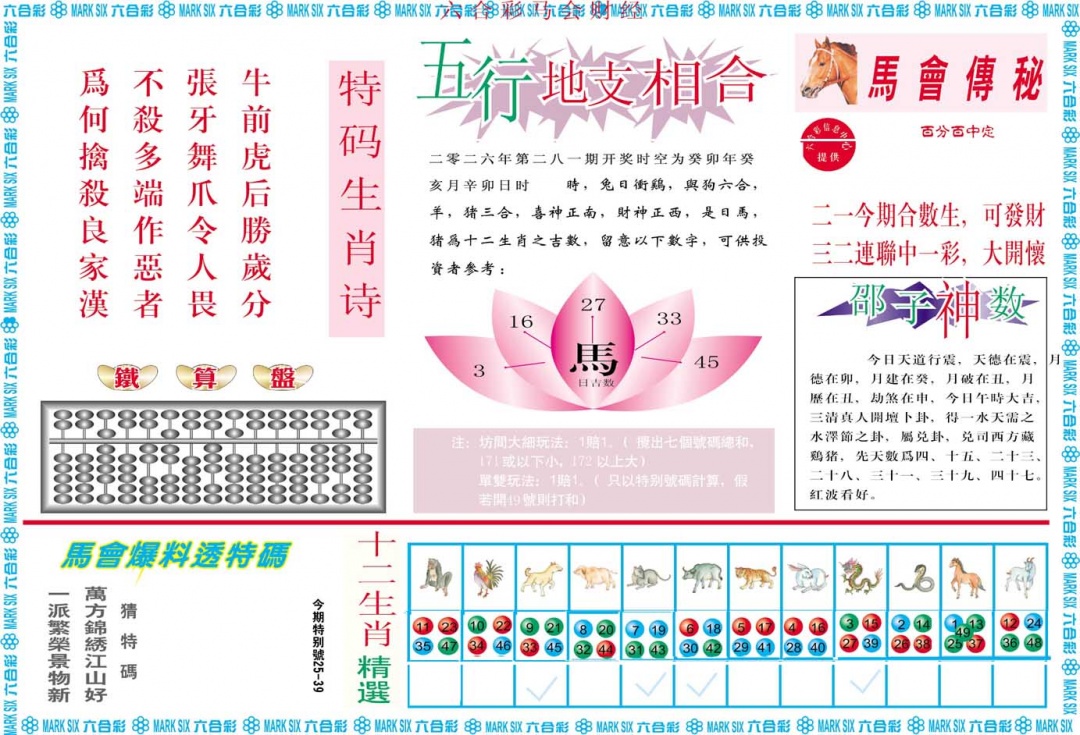马会财经B 第281期