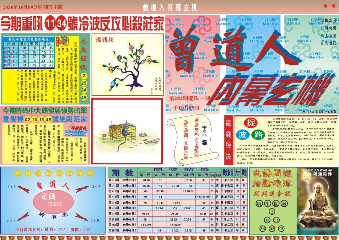 曾道人内幕A 第282期