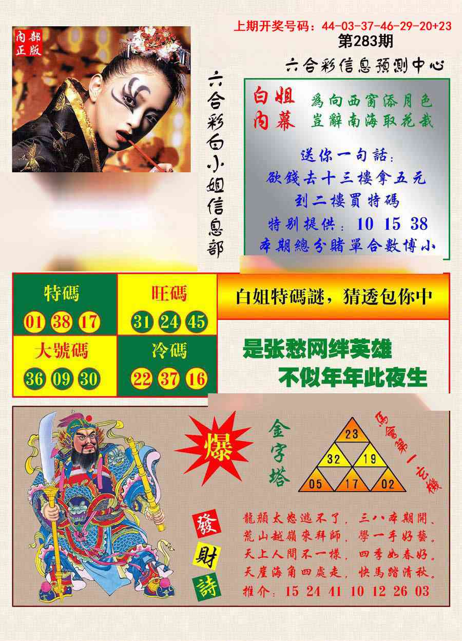 港彩内幕报 第281期
