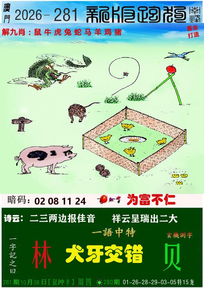 新版跑狗 第281期