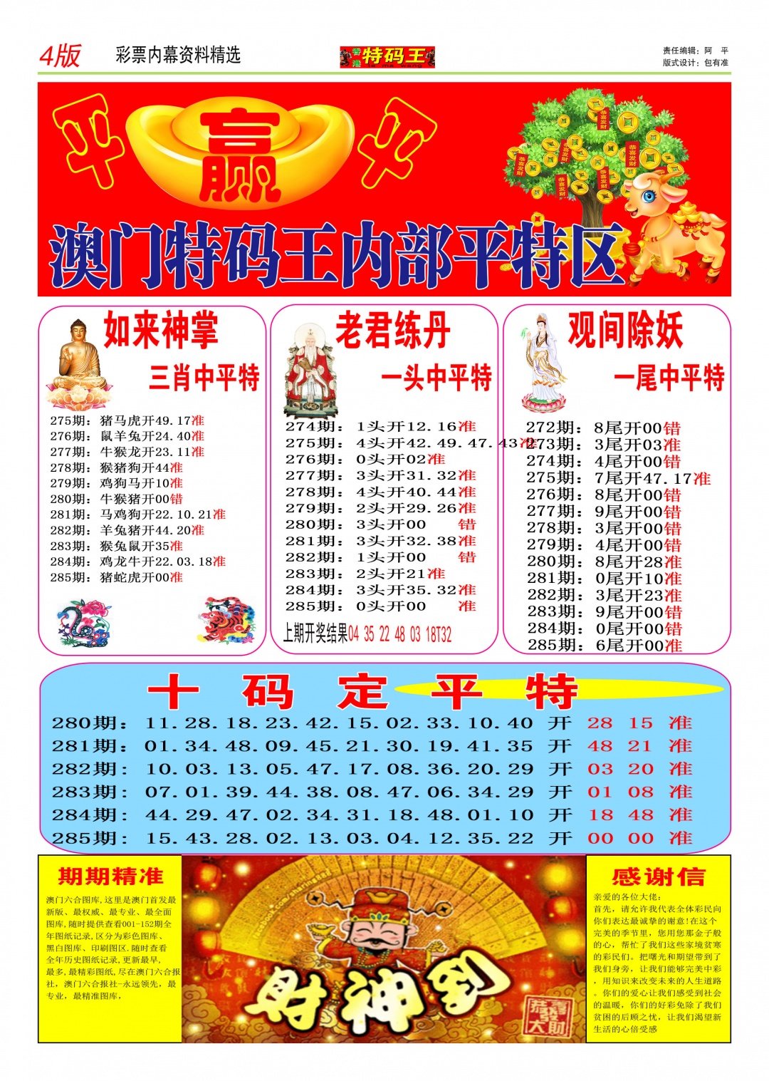 特码王C 第281期