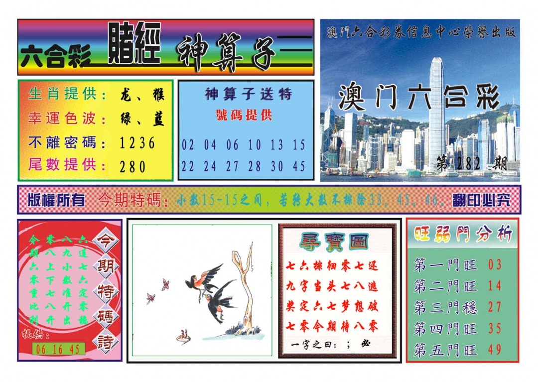赌经神算 第281期
