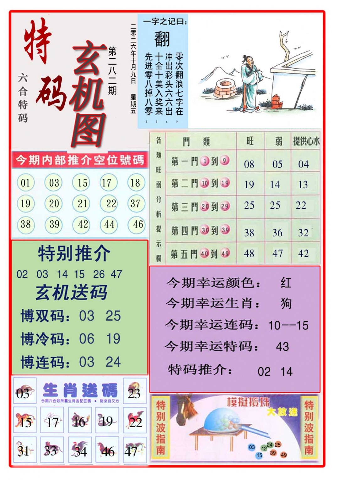 特码玄机图 第281期