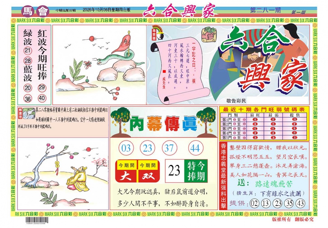 六合兴家A 第281期