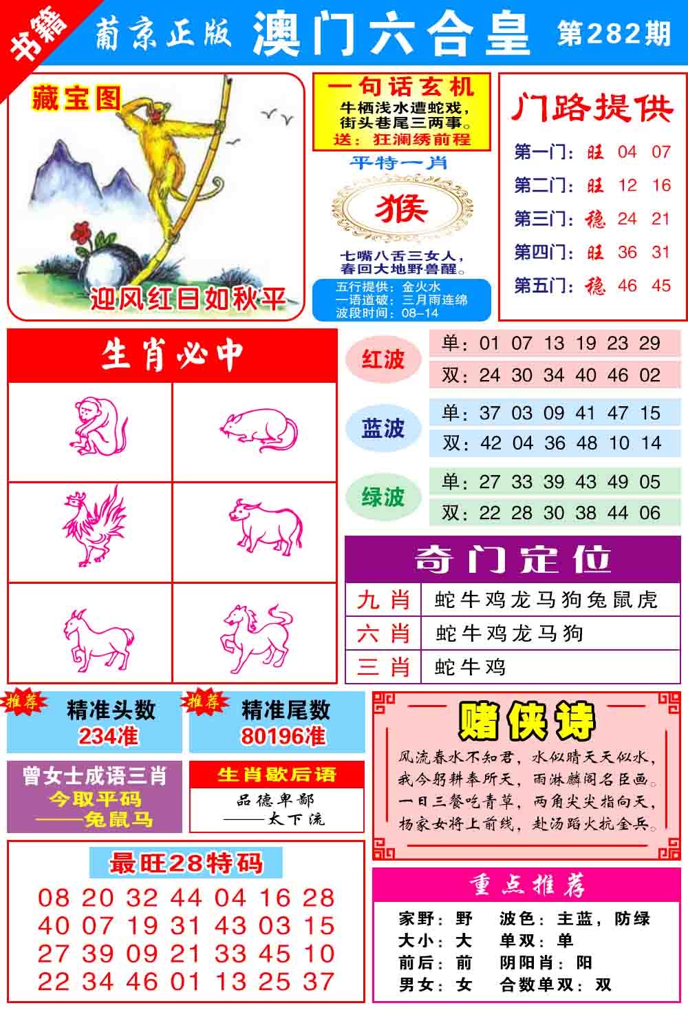 澳门六合皇心水 第281期