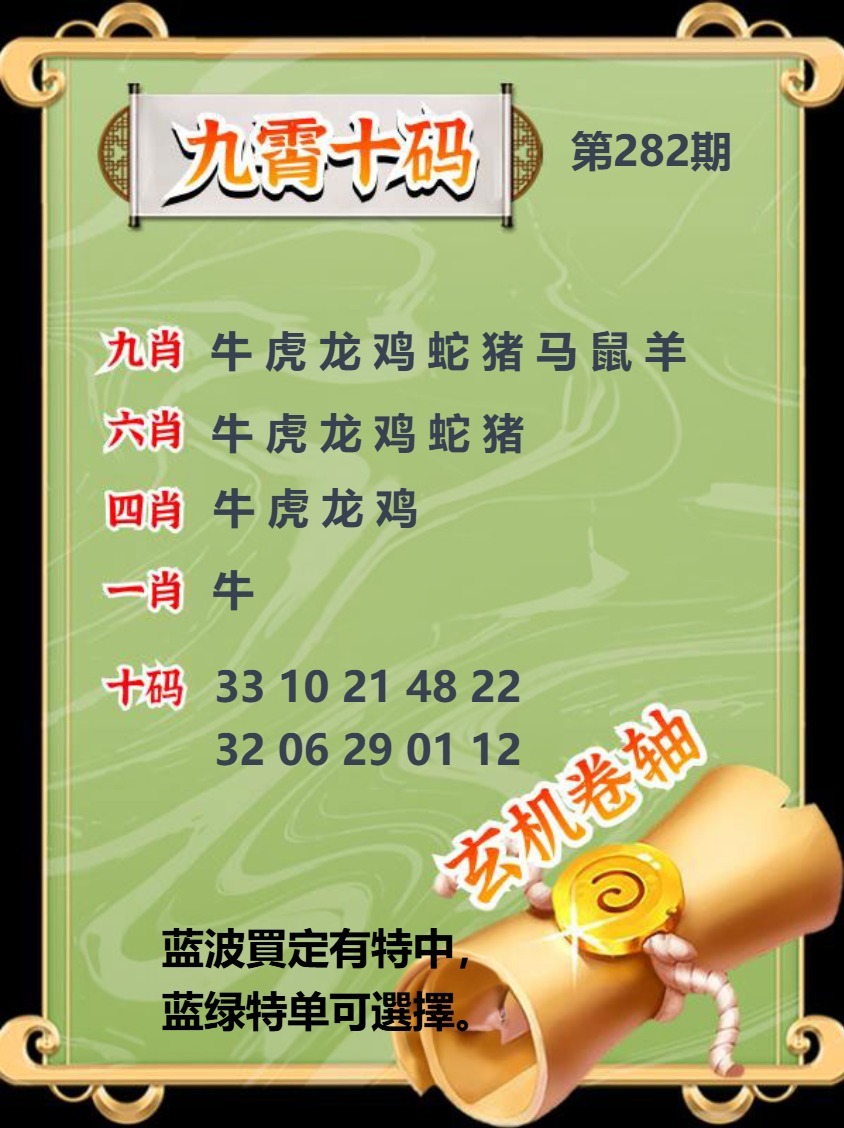 九霄十码 第281期