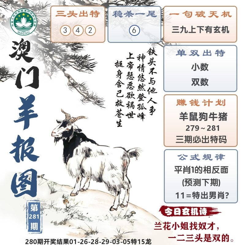 澳门羊报图 第281期