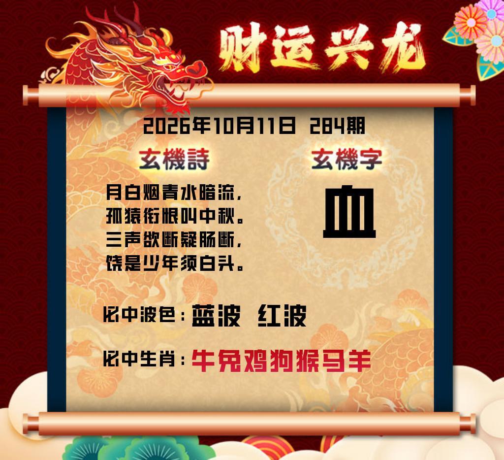 财运兴龙 第281期
