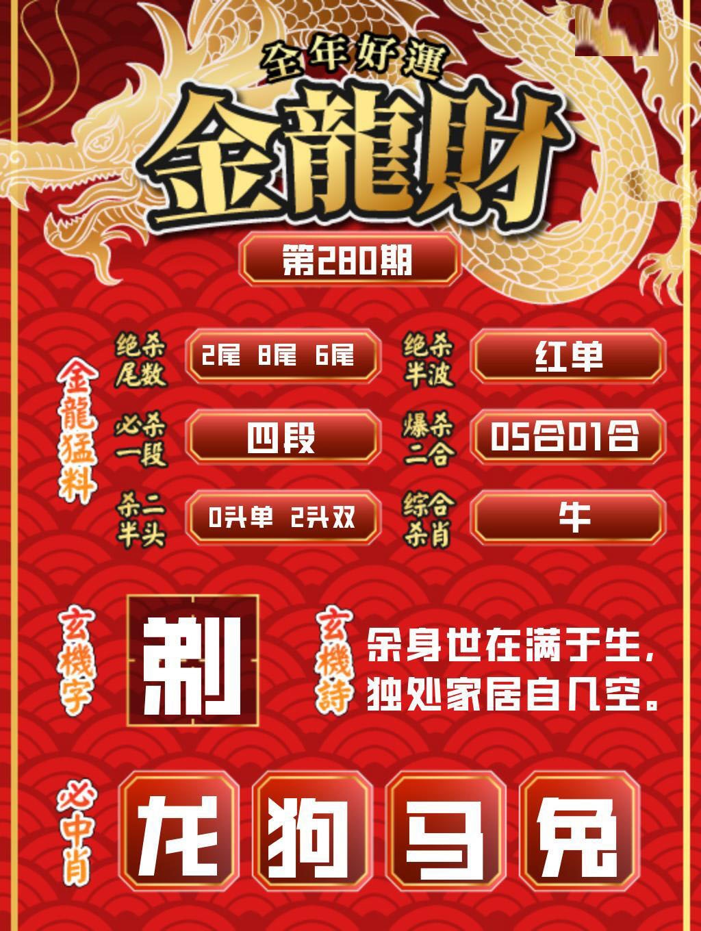 金龙财报 第280期