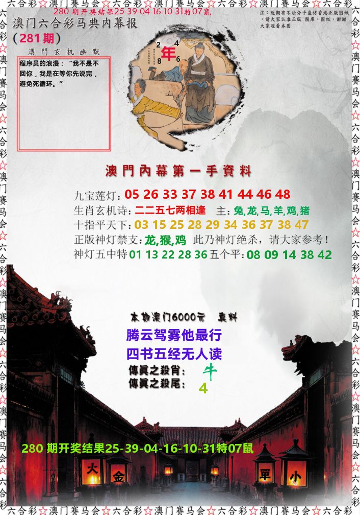 马经内幕报 第281期