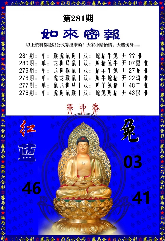 如来密报 第281期