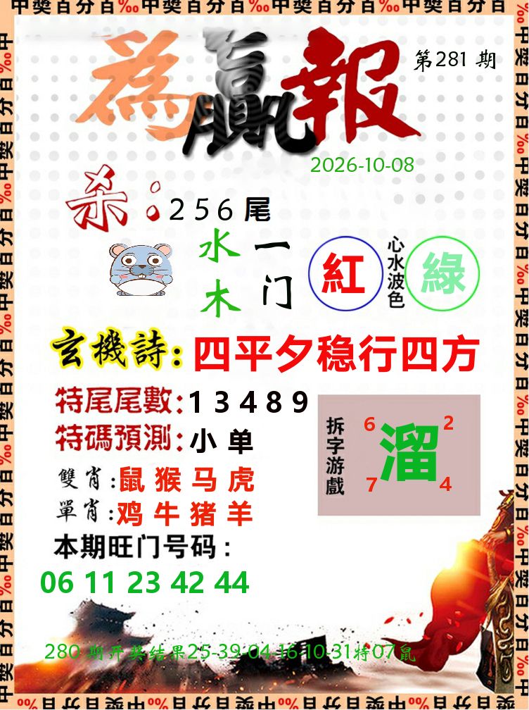 为赢报 第281期