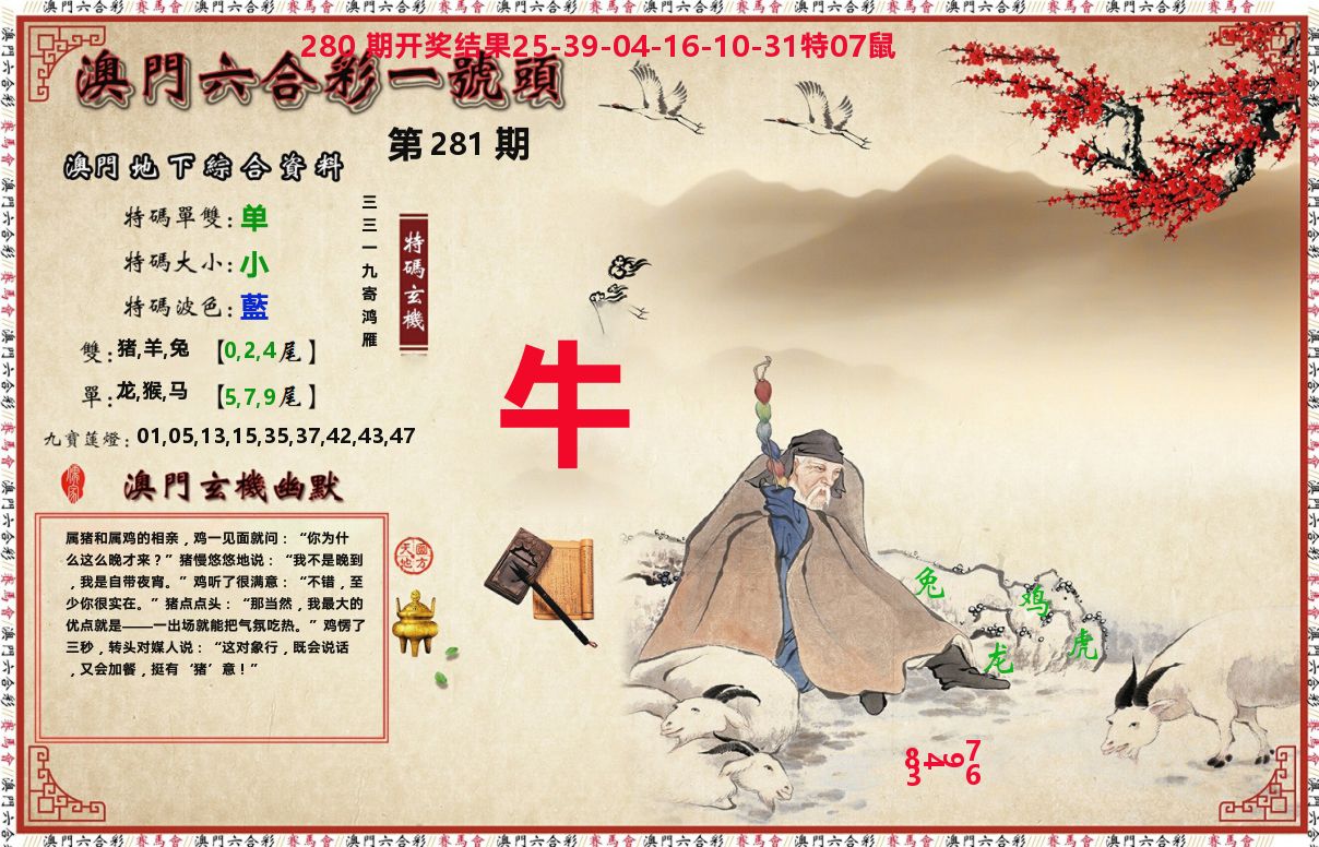 一号头 第281期