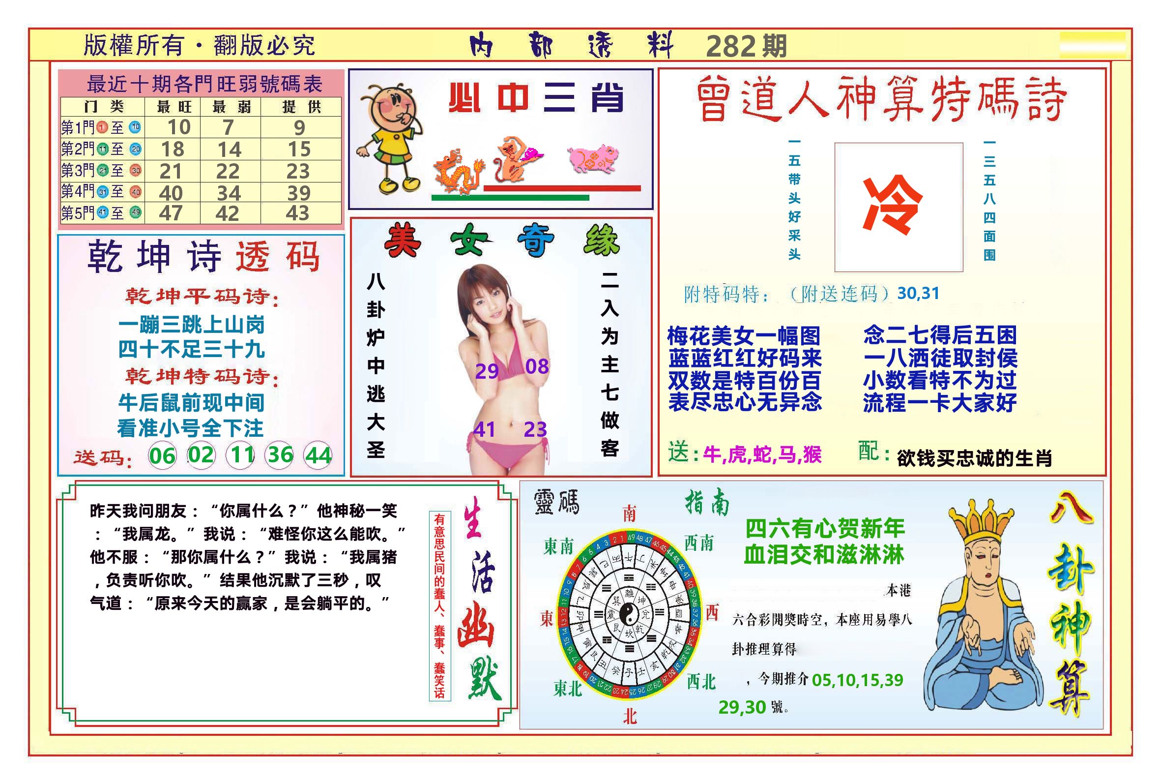 澳门内部透料B 第281期