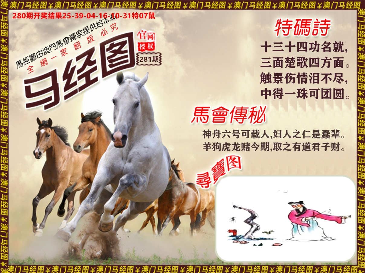 马经系列 第281期
