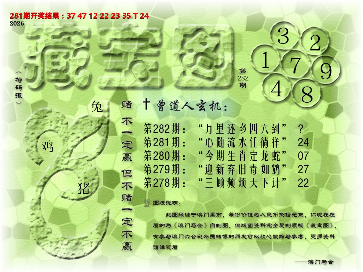 《藏宝图》 第281期