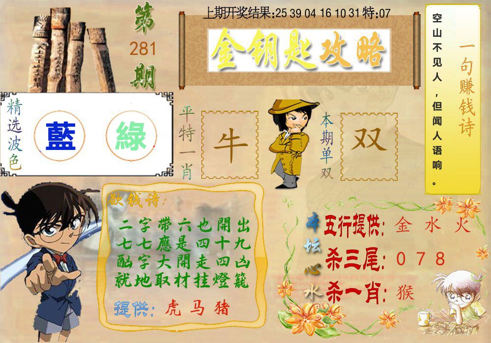 《金钥匙攻略》 第281期
