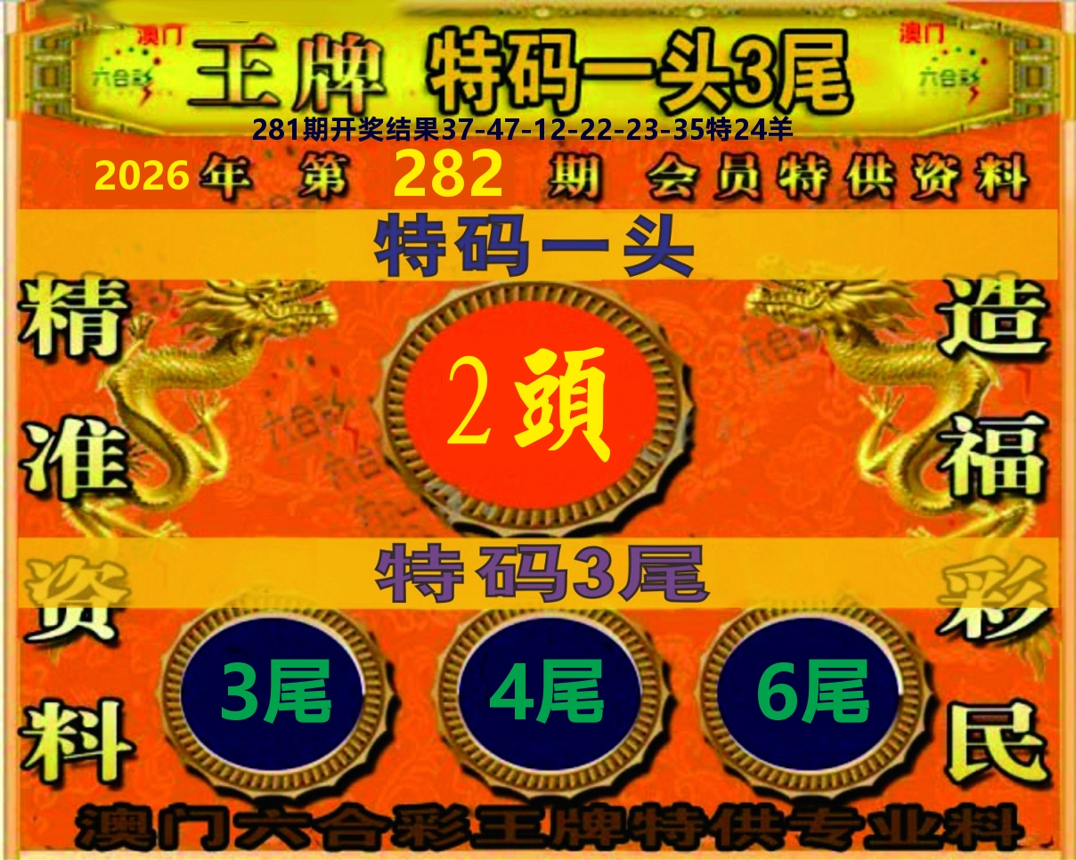 王牌特码 第281期