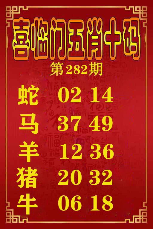喜临门五肖十码 第281期