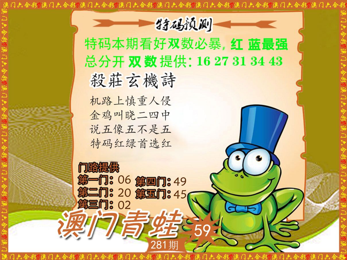 青蛙系列59 第281期