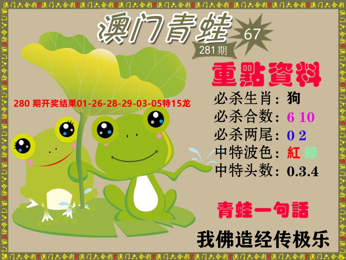青蛙系列67 第281期