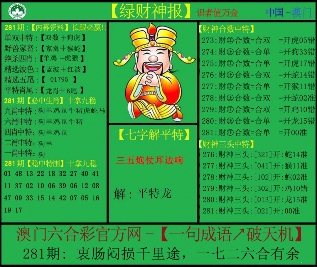 绿财神 第281期